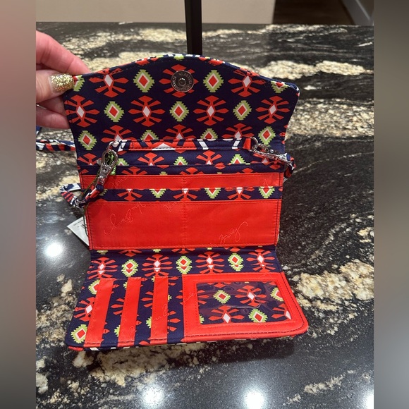 Vera Bradley Red and Blue Crossbody Bag - Picture 7 of 8